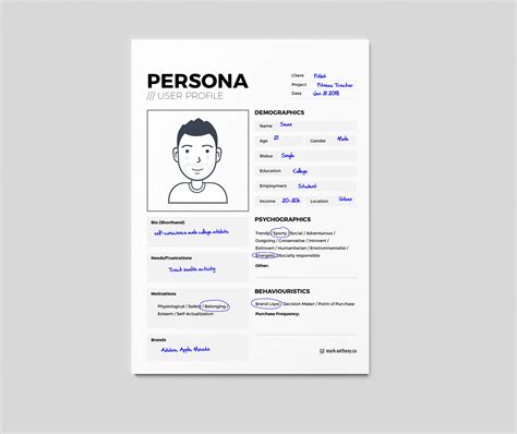 simple persona template